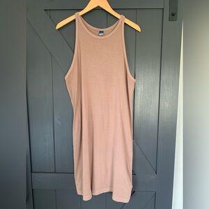 Old Navy Ribbed Taupe Dress